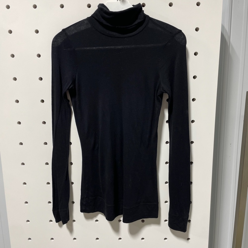 Ella Moss Black Turtleneck Sweater Size XS